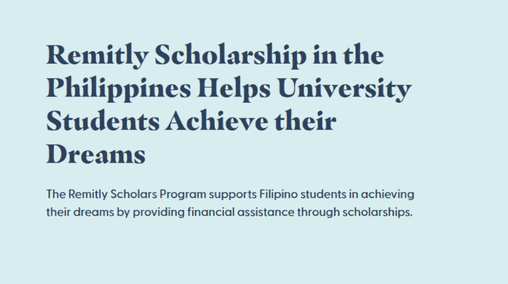 Remitly Scholarship 2025 to 2026 Application | Apply Now