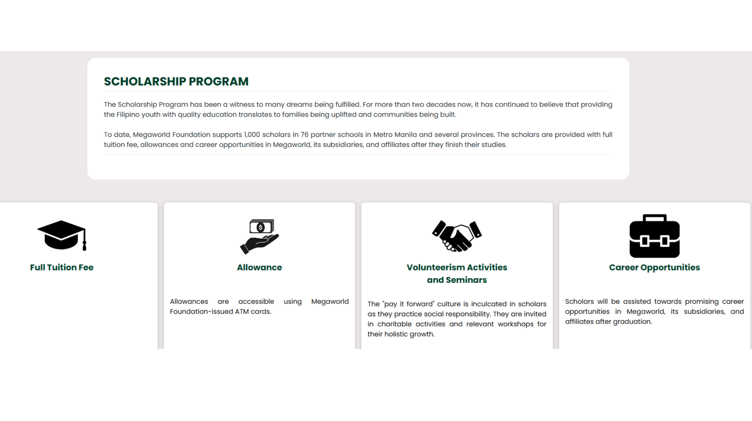 Megaworld Scholarship 2025-2026 | Open now to apply