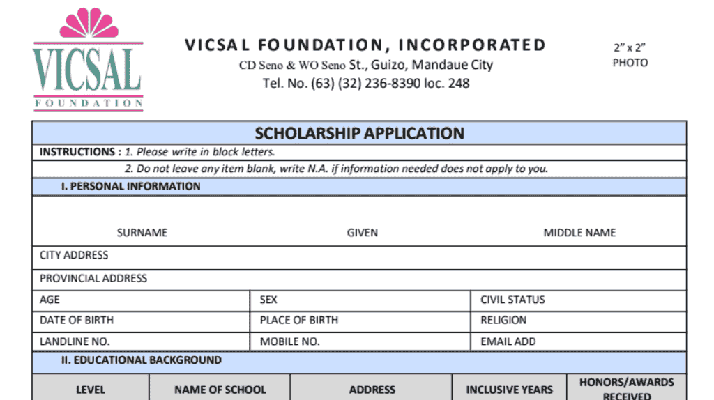 Vicsal Foundation Scholarship 2026 to 2027 | Apply Now